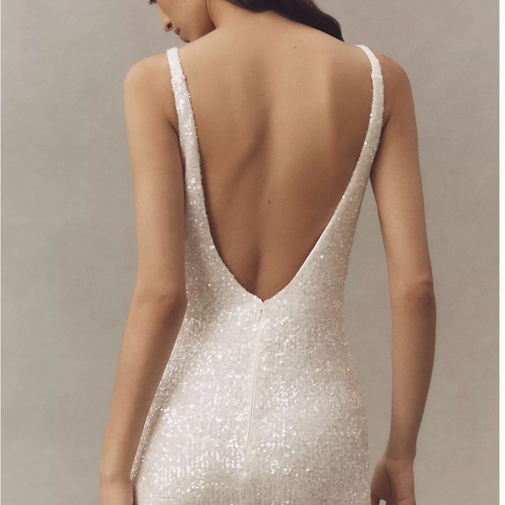 Mare Mare Sequin Mini Dress in White from Anthropologie - Picture 3 of 5